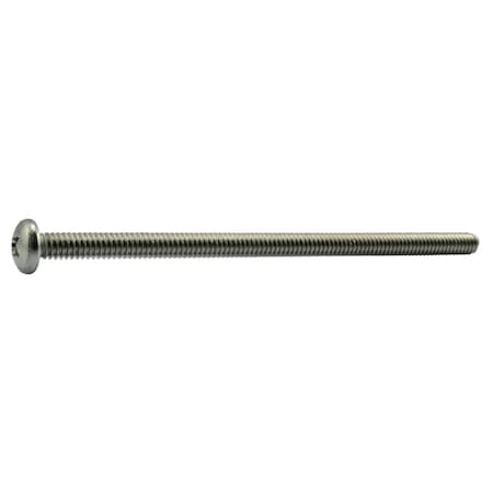 Midwest Fastener 1/4"-20 x 5 in Phillips Pan Machine Screw, Plain 18-8 Stainless Steel, 5 PK 37745